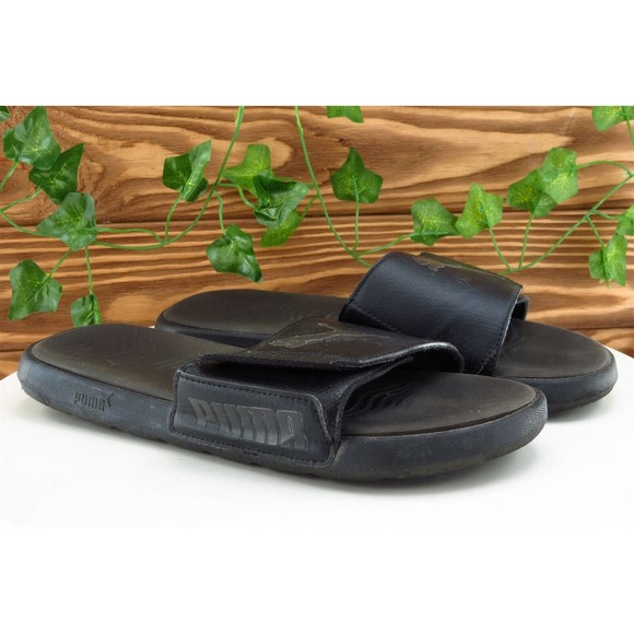 PUMA Sz 8 Standard Black Slide Synthetic‎ Women Sandals - Picture 4 of 10